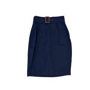 Giorgio Armani Le Collesioni Wool Belted Vintage Skirt US Women's 40/6